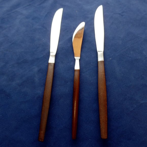 Ecko Eterna Canoe Muffin Set Of two Knives One Spreader - Picture 1 of 7